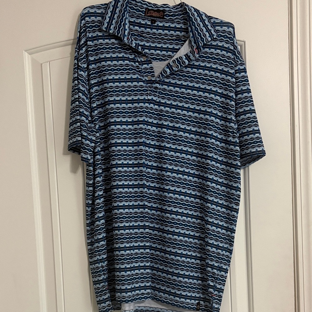 Loudmouth Men's Ocean Wave Polo Shirt